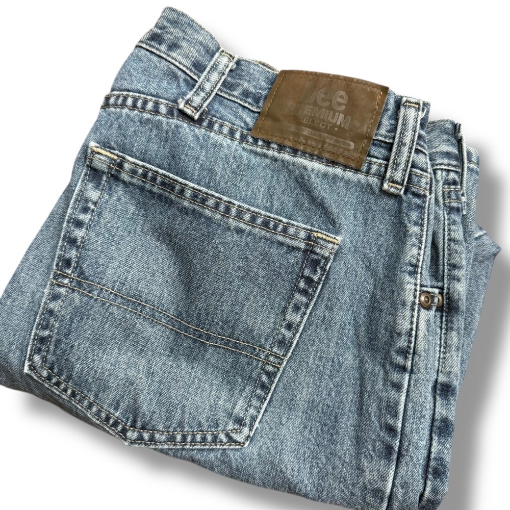 Lee Premium Select Regular Bootcut Jeans Men's Size 38x30 (36x29) DISTRESSED‎